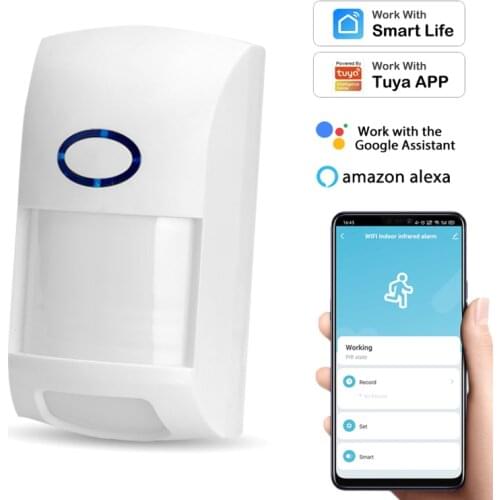 1-8pcs WiFi Infrared Detectors PIR Motion Sensor Alarm For Tuya Smart Life APP Smart Automation Work With Alexa Google Home