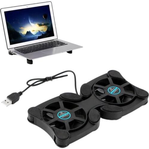 USB Fan Cooler 2 Fan Cooling Charging Board Suitable for Portable Computer Notebook