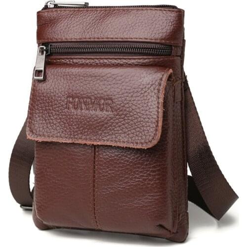 Vintage Leather Bags for Man Genuine Leather Crossbody Bag Men Casual Single Shoulder Bag Male Small Mens Messenger Bags