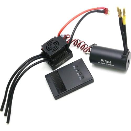 Waterproof 3670 2150KV 2650 KV Brushless Motor +120A Brushless ESC Combo Set for 1/8 1/10 RC Car