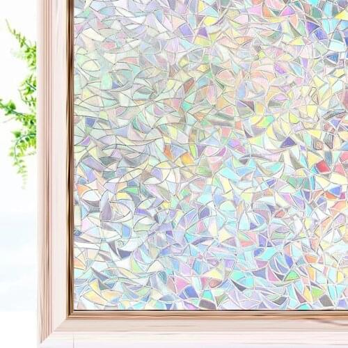 Window Privacy Anti UV Film Roll Security Sticker PVC 3D Stained Decor Home