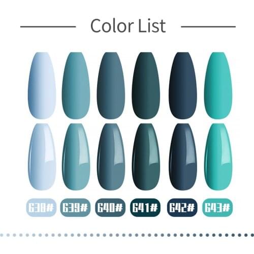 FRANCHESKA 8ML butterfly color glue blue-green series nail UV polish womens sock off matte color coat nail gel TSLM1