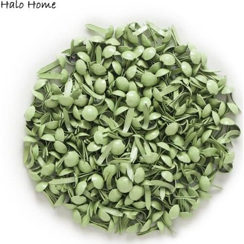 500 Pcs Green Pastel Round Brads Scrapbooking Embellishment Card Making DIY Home Decor Tools Paper decoration 9x5mm(3/8"x1/4")