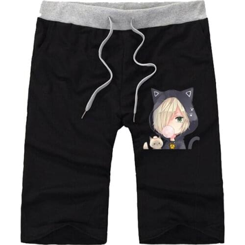 Anime YURI!!! on ICE shorts Breathable Casual Outdoor teenagers Short Sweatpants cosplay Men Shorts Summer Cotton shorts