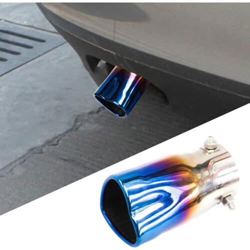 Car Styling Stainless steel Exhaust Muffler Car Dual Exhaust Tip Heart Edge Bolt-on Stainless 2.5 inch For VW Car Universal