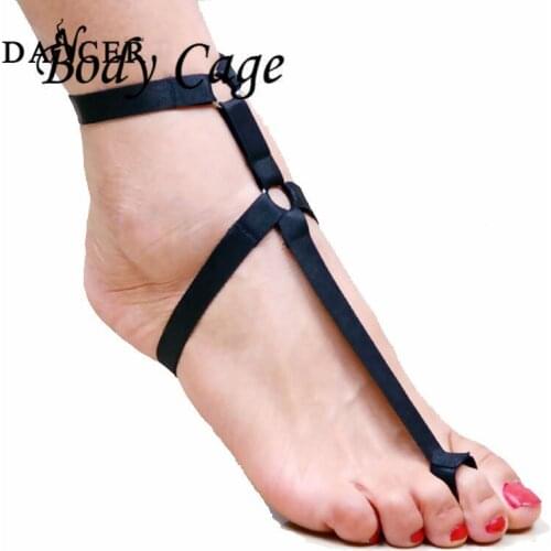 Body Cage 1pc Harajuku Lingerie Sexy Hot Erotic Foot Harness Belts Bondage Lingerie Suspender Belt Gothic Punk Style Harness Leg