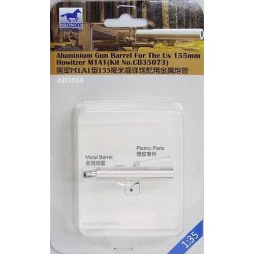 BRONCO AB3554 1/35 Aluminium Gun Barrel For US 155mm M1A1 - Scale Model Kit