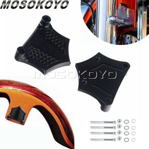 0.89" Front Fender Mudguard Brackets Spacers For Harley 21" Touring Electra Street Road Glide Road King FLHT FLHX FLHR 2014-2019