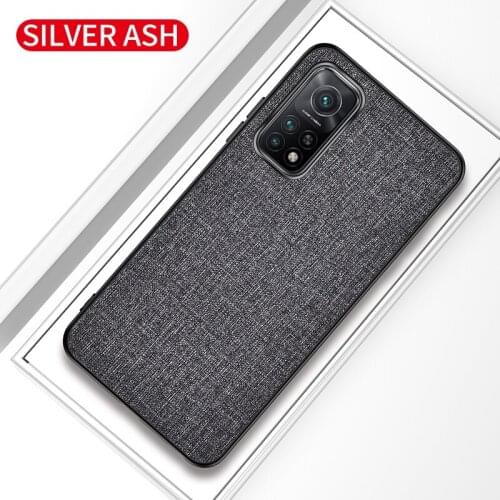 For Xiaomi Mi 10T Pro Case Luxury Skin Soft TPU edge + Hard fabric back cover protective case for xiaomi mi 10t Mi10T 10TPro