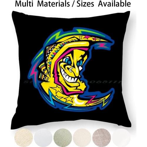 Moon Pillow Case Throw Pillow Cover Cotton Linen Flax Helmet Motorbike Motorcycle Racing Racer Bike Enthusiast Race Lovers