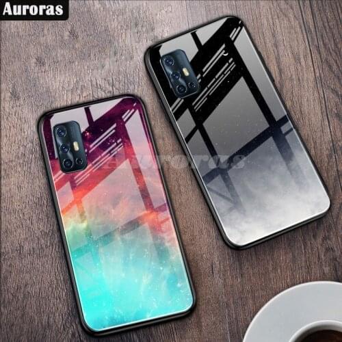 Auroras Glass Case For Vivo V17 Global Version Case Starry Sky Design Full Protection For VIVO V17 Phone Cover