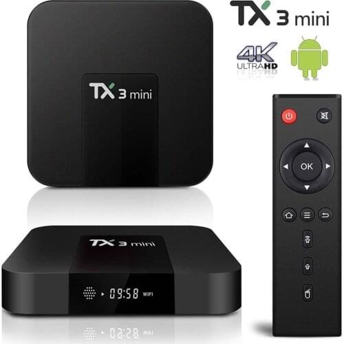 Quad Core 2G RAM 16GB ROM 2.4G 5G Wifi BT4.0 Set Top Receiver Media Player Youtube Amlogic S905W 4k Android 8.1 TV Box TX3 Mini