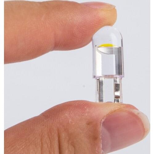 COB Glass W5W Led T10 Car Light Bulb 6000K White Auto Automobiles License Plate Lamp Reading Dome Lights Styling