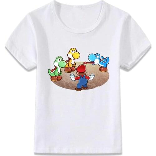 Kids Clothes T Shirt Watercolor Ink Art Yoshi Cute T-shirt for Boys and Girls Toddler Shirts Tee
