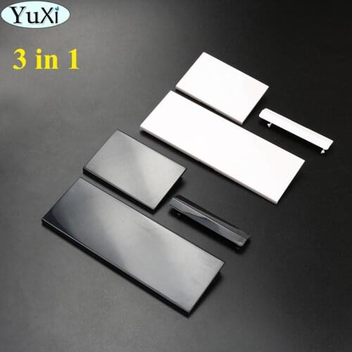 YuXi 3 in 1 Memory Card Door Slot Cover Lids Replacement for Nintendo for Wii Console black white color