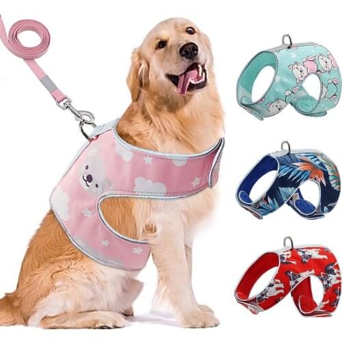 Breathable Cat Harness Reflective Puppy Cat Harness Vest Walking Lead Leash Easy Control for Cat Lead Leash cat accessories