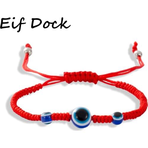 Eif Dock Evil Eye Hamsa Hand Charm Bracelets for Protection Luck Kabbalah Red Thread Amulet Friendship Jewelry