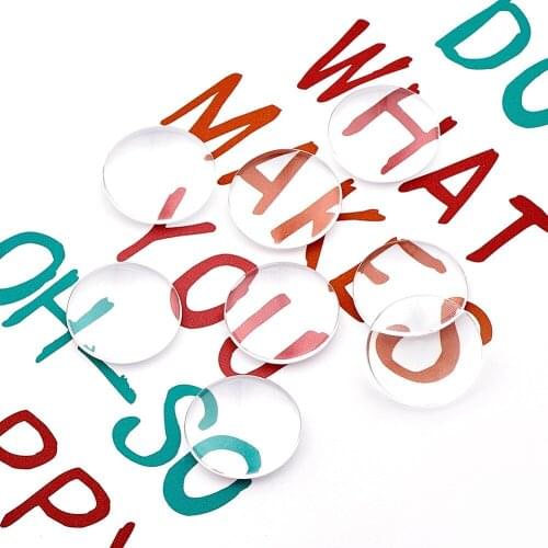 Hot Sale round Glass Patch Time Stone Transparent Patch DIY Handmade Jewelry Accessories resin mold jewelry