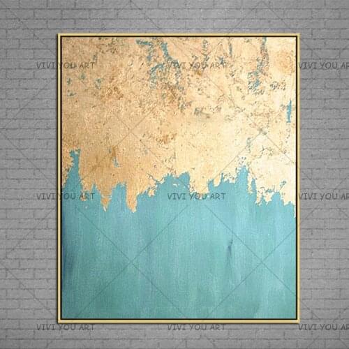 Artist Hand-painted High Quality Modern Abstract Oil Painting on Canvas Abstract Golden Oil Painting for Living Room Decoration