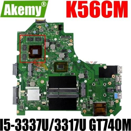 AKEMY K56CM Laptop Motherboard For ASUS K56CB K56C S550CB S550CM Original Mainboard I5-3337U/3317U GT740M