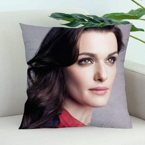 Rachel Weisz Pillow Cover Bedroom Home Office Decorative Pillowcase Square Zipper Pillow Cases Satin Soft