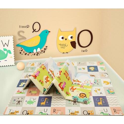 Thicken XPE Soft Floor Playmats Foldable Crawling Carpet Kids Games Activity Rug Folding Blanket Educational Toys Baby Play Mats