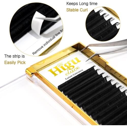 Higu Easy Fan Lashes False Eyelash Extension Supplies Faux Mink Eyelashes Fanning Cils Auto Blooming Natural Russian Volume Lash