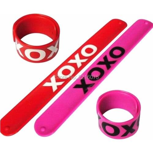 500pcs sports EXO XOXO silicone slap bracelets rubber wristband free shipping by DHL express