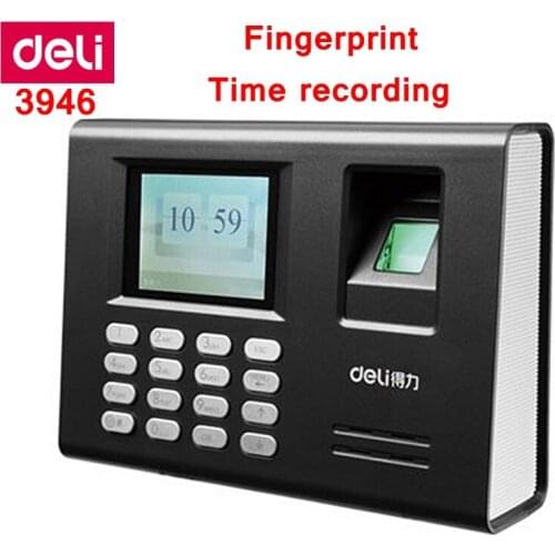 Deli 3946 Fingerprint recognition Time recording Attendance machine USB flash drive storage time machine shipping free