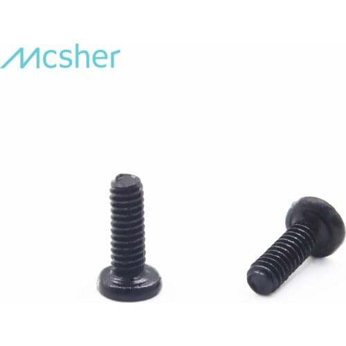 50pcs M2 x 6mm Laptop Notebook Screw Phillips Flat Wafer Head Black Zinc