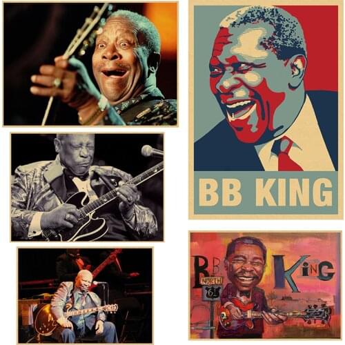 Vintage Poster B.B.KING Kraft retro nostalgia rock old poster guitarist Bruce BLUES retro poster 30x21cm