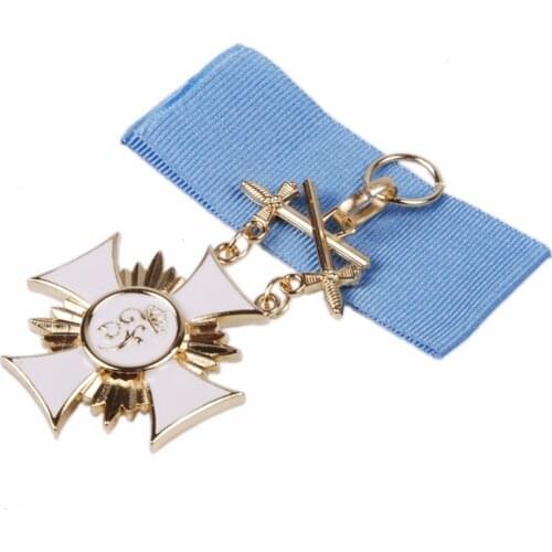 WWI GERMAN FREDERICK THE GREAT CROSS MEDAL BADGE WITH RIBBON Military Store