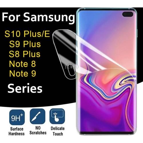 Protective Safety on For Samsung Galaxy S8 S9 S10 Plus Film 10e S 9 10 8 Note 8 9 7 E Hydrogel Soft 10plus Tpu Screen Protector