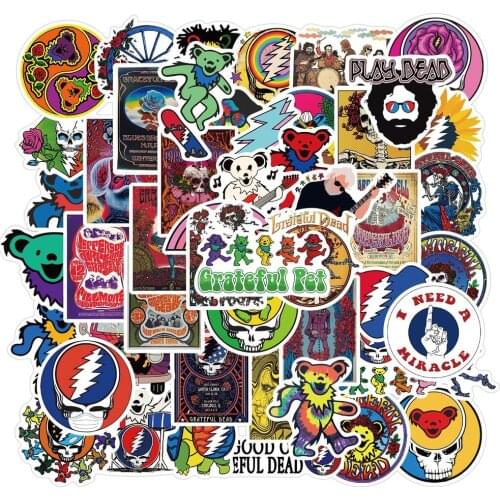 10/50PCS Rock Band Greatful Dead Stickers Laptop Guitar Luggage Waterproof Phone Bike Cool Graffiti Sticker Decal ClassicToys