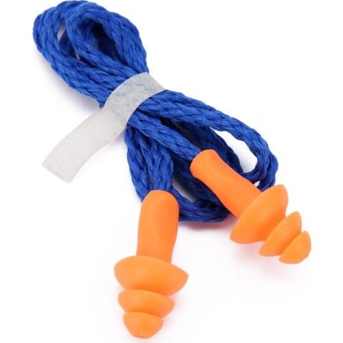 10 Pairs Soft Ear Plugs Silicone Waterproof Corded Reusable Sleeping Swimming Protective Ear Plugs Noise Reduction Earplugs