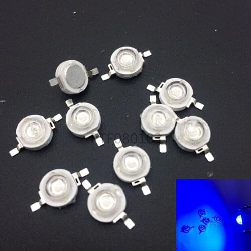 100pcs 3W led watt Royal Blue 445-455nm High Power led chip for fish tank light diy