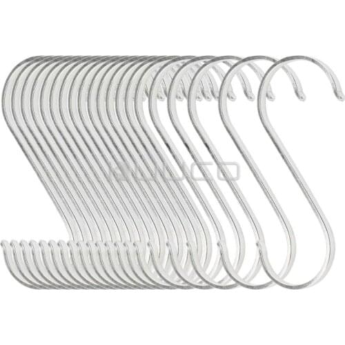 20 PCS/LOT Hanger Hook/Stainless Steel Hook/Kitchen Accessories/Storage Rack Tool for hang Clothes/pan/spoons/bags/utensils etc