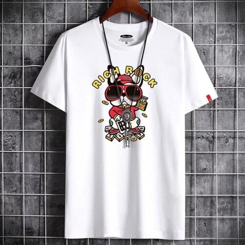 2021 Summer New Korean Simple Round Neck Solid Color Plus Size S-6xl Loose Wild Western Style Men Sports T-shirt Free Shipping