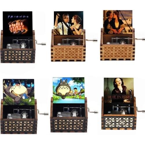 2021 Wholesale Wooden Music Box A Lot Of ThemesMy Heart Will Go On Queen Birthday Gifts Christmas Gift