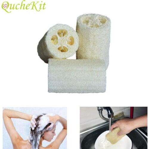 3pcs Natural Loofah Bath Body Shower Sponge Scrubber Exfoliator Washing Pad Bathroom Accessories Multifunction Cooking Clean Too