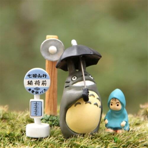 4pcs/set Miyazaki Hayao My Neighbor Totoro Figure Toys Totoro May Street lights Collection Model Toy
