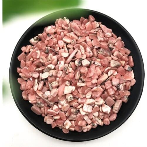 50g Beautiful Natural Rhodochrosite Gravel Tumbled Stone Crystal Healing Specimen Natural Stones and Minerals
