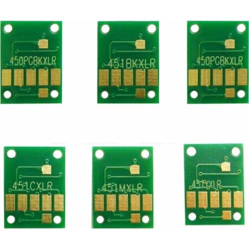 6 colors PGI 450 PGI-450 CLI-451 Auto Reset ARC chips for Canon PIXMA ip7240 MG5440 MG6340 MG7140 On High Quality