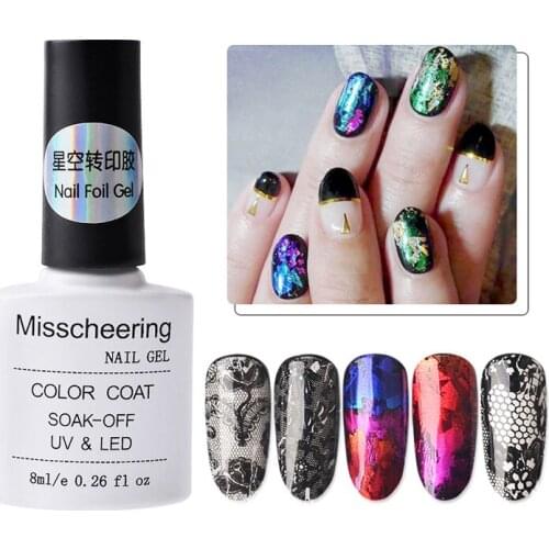 8ml Nail Glue For Galaxy Star Foil Stickers Transfer Adhesive Gel Varnish Manicure Diy Image Nail Tool