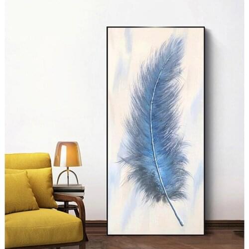 Round Full Diamond Landscape Large 5D Diamond Painting Abstract Feather DIY Diamond Embroidery Home Decoration S3