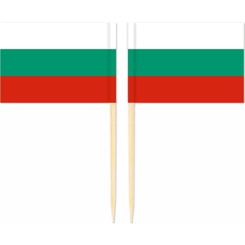 Bulgaria Toothpick Flag 3.5X2.5CM Cake Topper Party Cupcake Wedding Baby Shower Supplies Lovely Baking Dessert Decorations