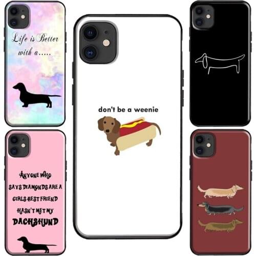Dachshund Sausage Dog Quotes Case For iPhone 11 Pro Max XS X XR 6S 7 8 Plus SE 2020 For iPhone 12 Pro Max mini Coque