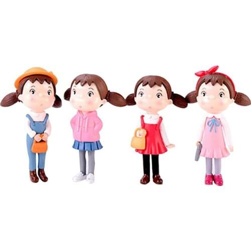 Hot Sale 60% 4Pcs Lovely Little Girl Model Figurine Mini Bonsai Fairy Garden Cake DIY Decor