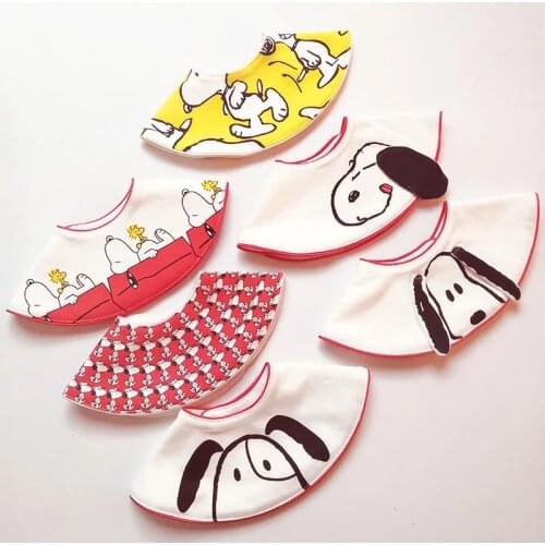 Japanese-style Cotton baby baby saliva towel Cute cartoon puppy bib child fake collar (can embroider baby name)