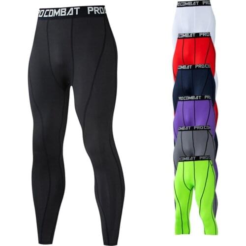 Famous designer sports tight trousers mens pants quick-dry basketball football running fitness bottom elasticity, tight leisure